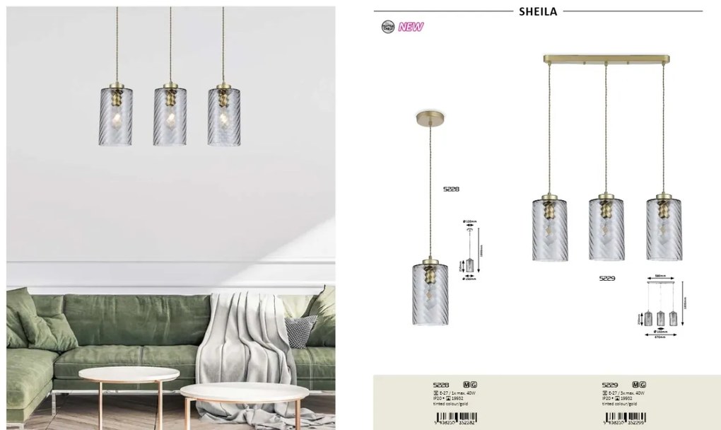 Pendul design modern Sheila 5228 RX
