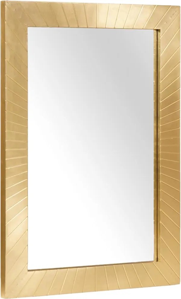 vidaXL Oglindă pentru baie Pe perete Negru și Aur 50 x 2,5 x 70 cm