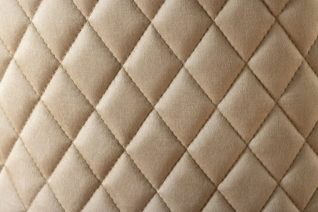 Set 2 scaune Stil Baroc, Catifea, Bej, Metal, Auriu, Castle