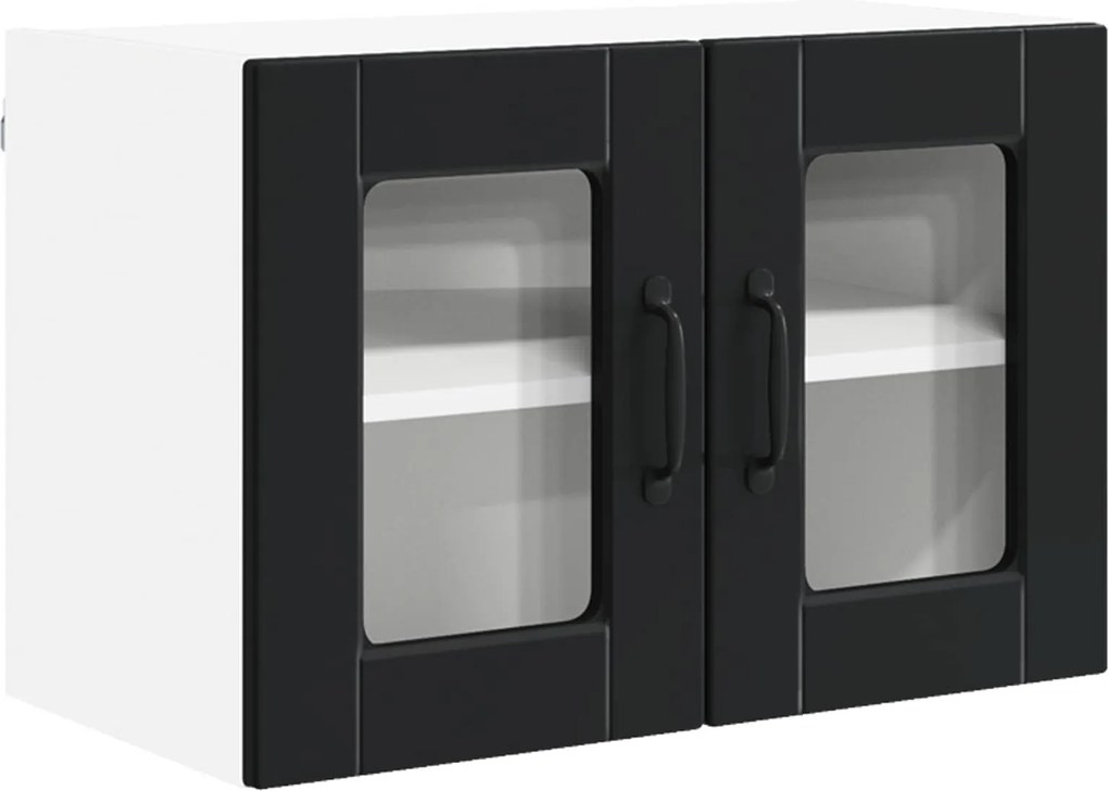 vidaXL Dulap de bucătărie cu raft Negru 60 x 31 x 40 cm Lemn compozit