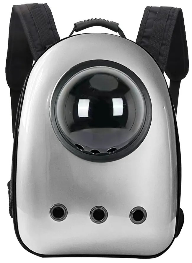 Rucsac pentru transportul animalelor de companie, argintiu