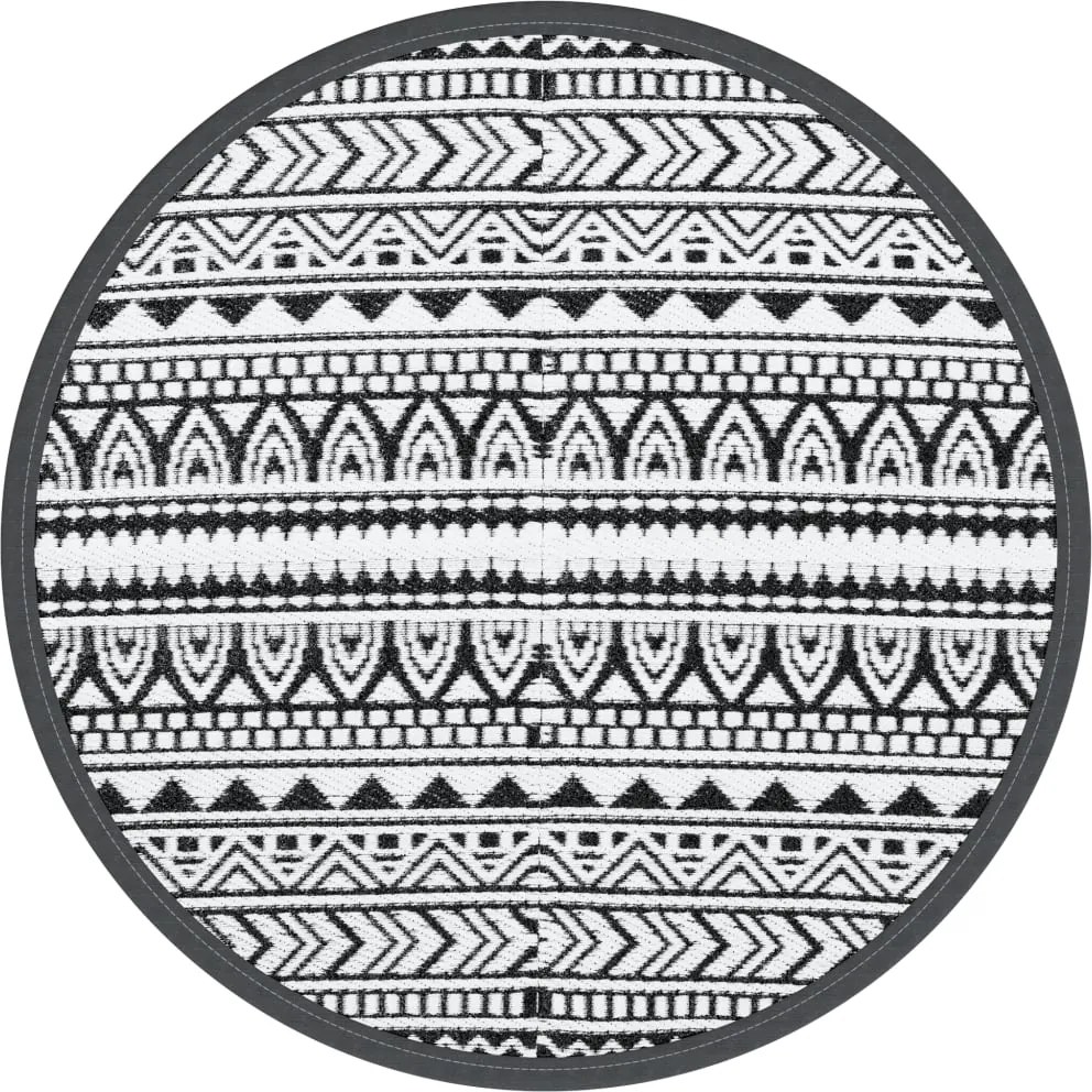 vidaXL Covor de exterior, ARAKIL negru, Ø120 cm, PP