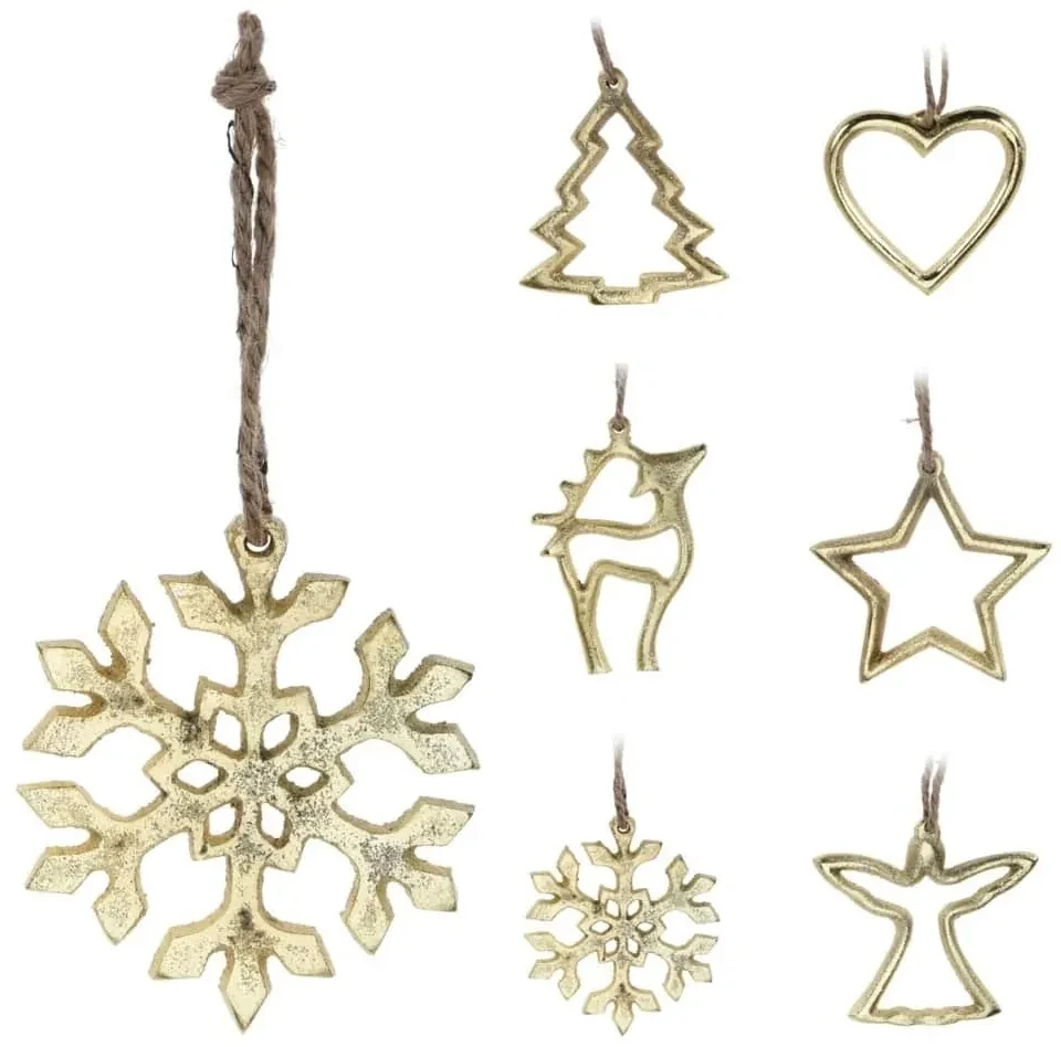 Decoratiune din metal auriu 10 cm - modele diverse