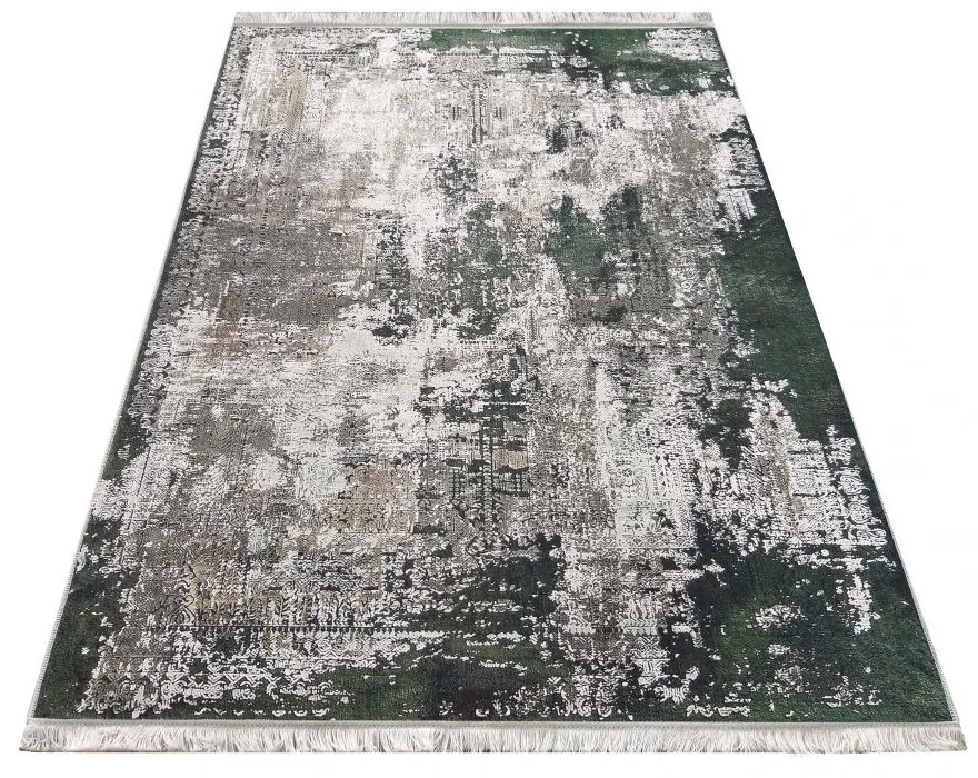 Covor vintage gri și verde Lăţime: 60 cm | Lungime: 100 cm