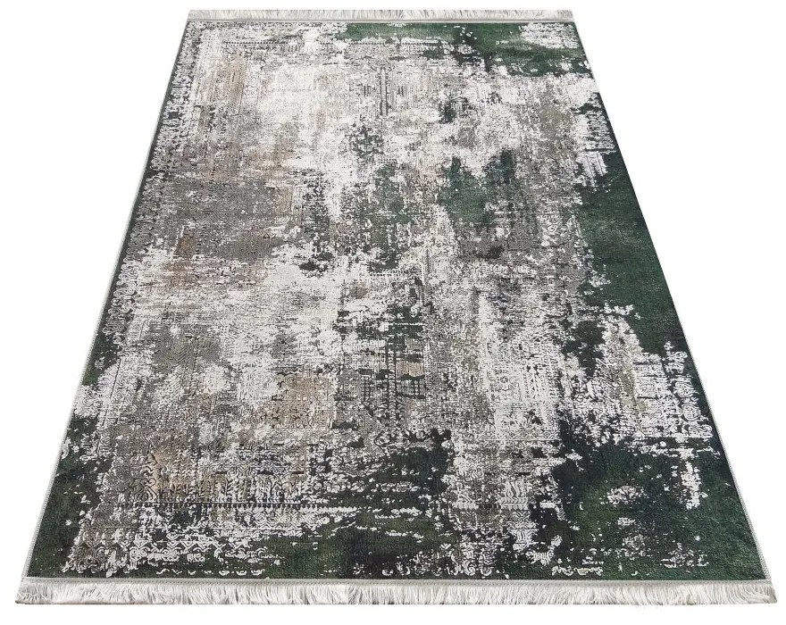 Covor vintage gri și verde Lăţime: 80 cm | Lungime: 150 cm