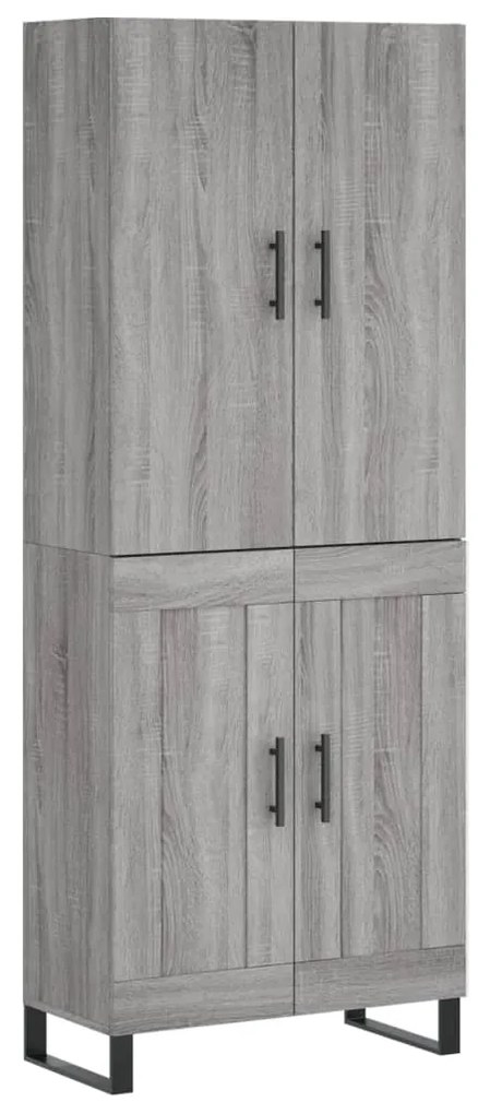 3195817 vidaXL Dulap înalt, gri sonoma, 69,5x34x180 cm, lemn compozit