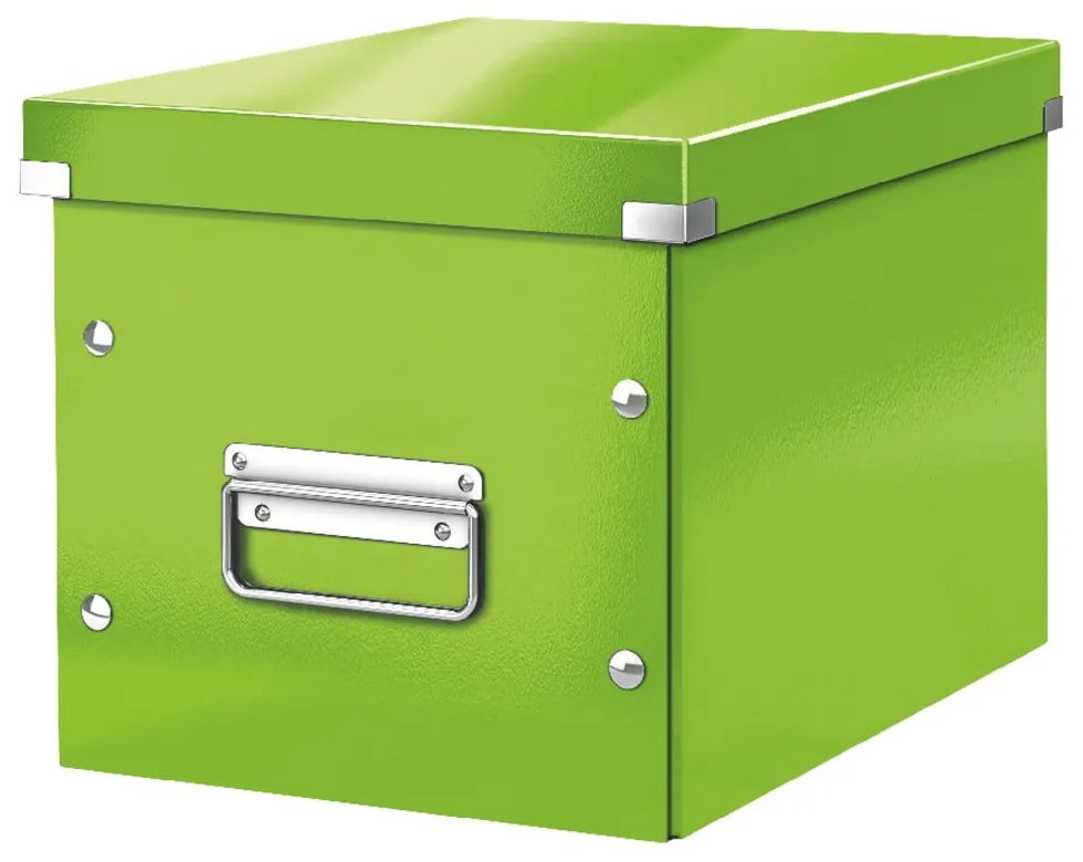 Cutie de depozitare din carton cu capac verde Click&Store - Leitz