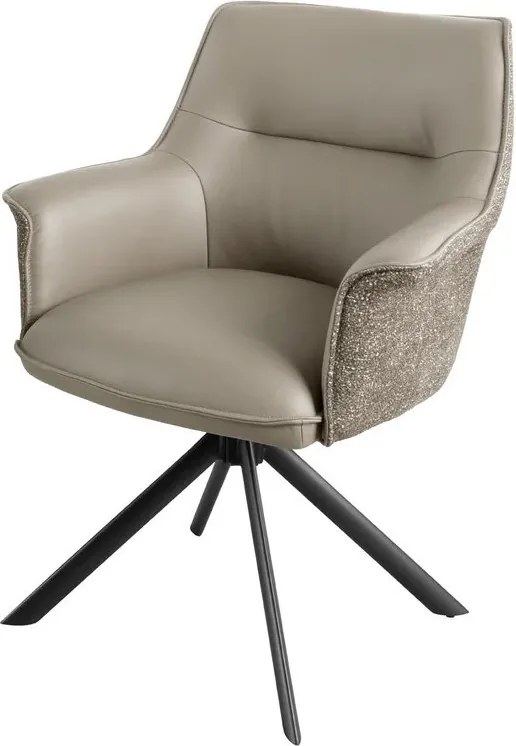 Set 2 scaune Pivotante, Piele Naturala LE GRAND taupe