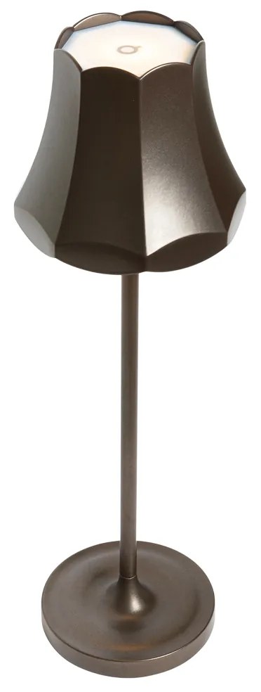 Set de 2 lămpi de masă retro bronz închis reîncărcabile IP44 - Granny