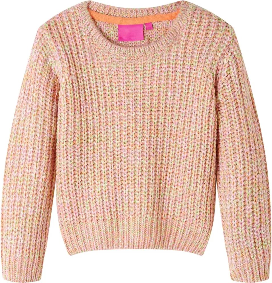 vidaXL Pulover pentru copii tricotat, roz deschis, 92