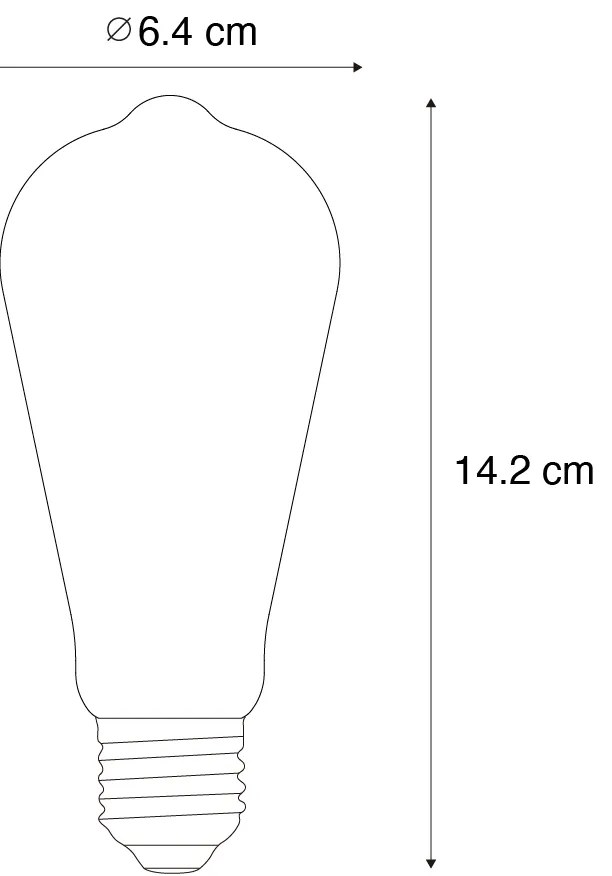 Set de 5 becuri LED E27 ST64 cu senzor de amurg 4W 400 lm 2200K
