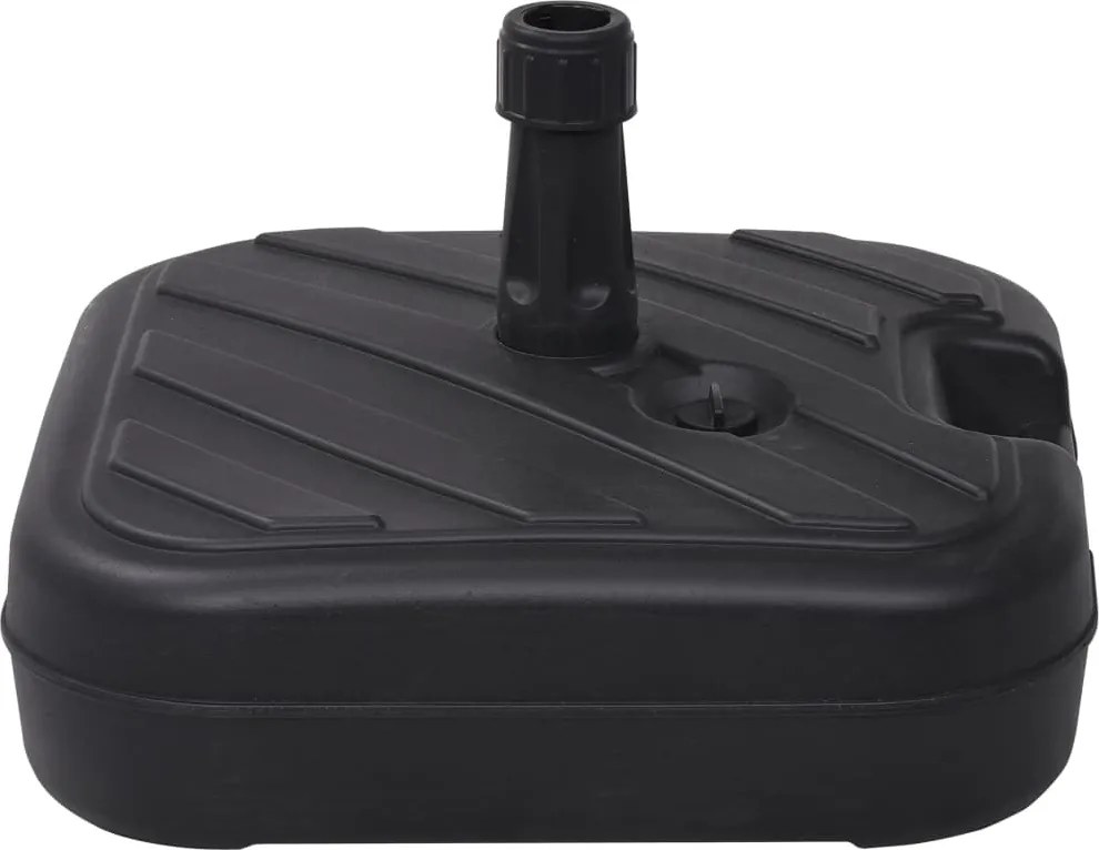 vidaXL Suport de umbrelă, negru, 24 L, umplere cu nisip/apă