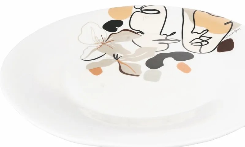 Farfurie din ceramică VDE Tivoli 1996 Face to Grey, ø 35 cm