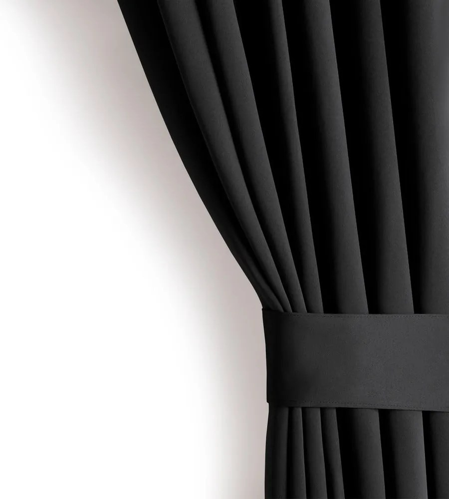 Draperie neagră dimout (semi-opacă) 140x175 cm Kierra – Restilo