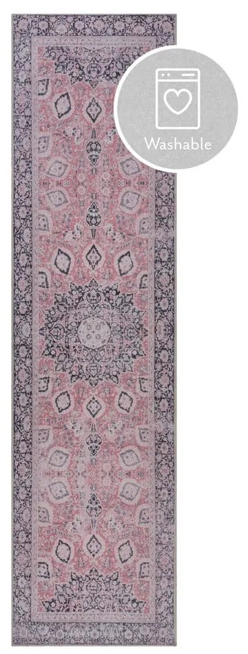 Covor tip traversă roz lavabil 60x230 cm FOLD Somerton – Flair Rugs