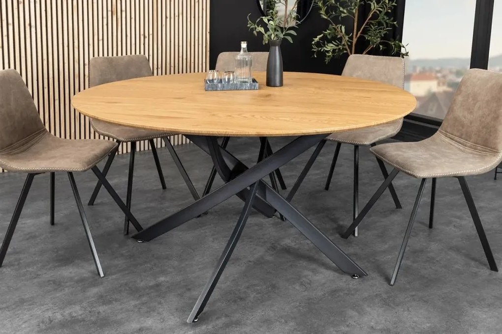 Masa rotunda HELIX 120cm stejar natur