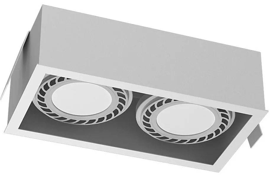 Brosline 3275 - Plafonieră încastrată CAGE, 2xGU10/18W/230V, albă