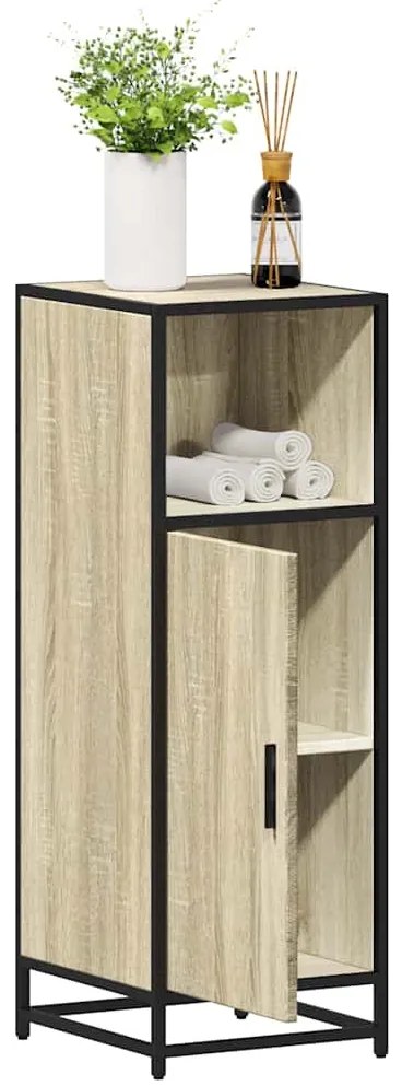 vidaXL Dulap de baie, stejar sonoma, 35x37,5x100 cm, lemn prelucrat