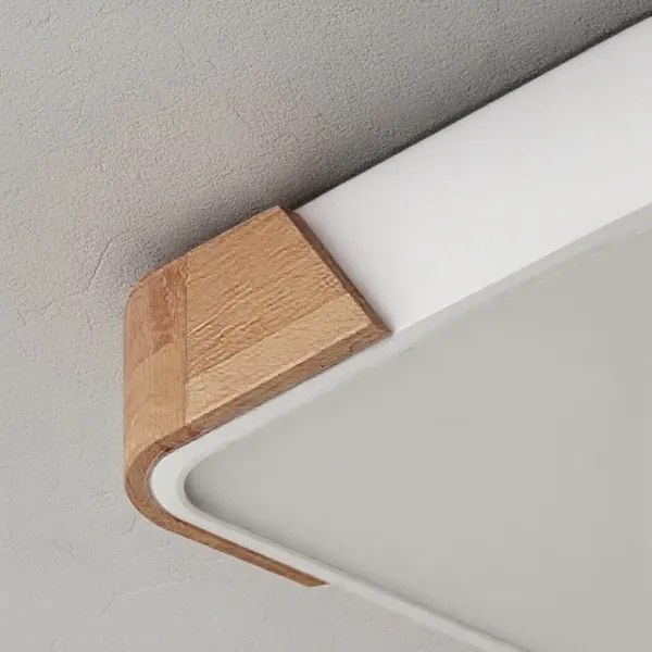 Brilagi - Plafonieră LED PILANA LED/24W/230V, stejar/alb, 32 x 32 cm