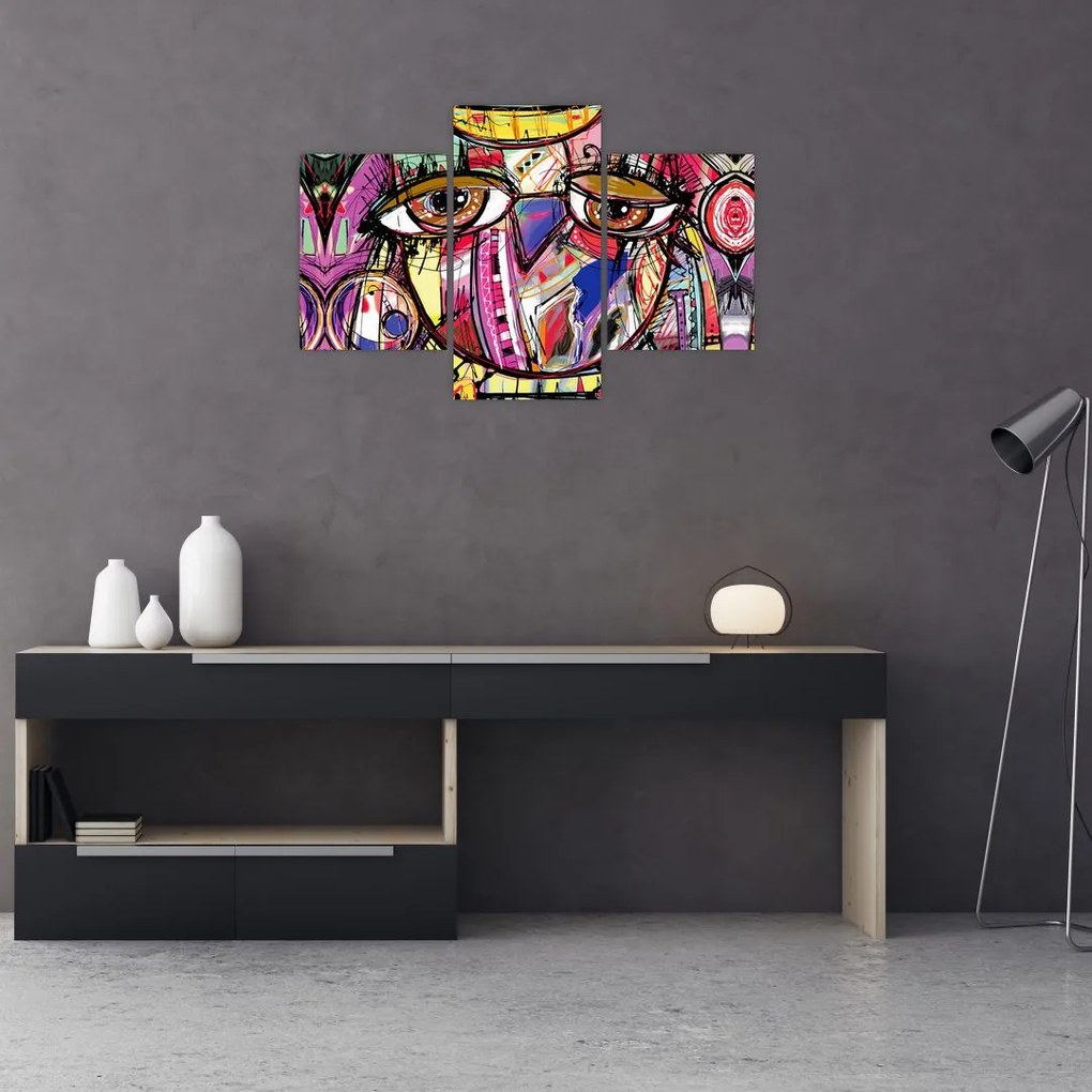 Tablou - Artă stradală - bufniță (90x60 cm)