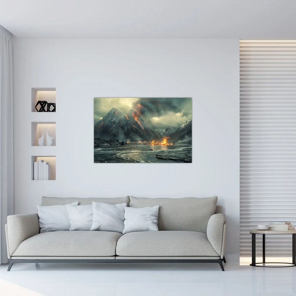 Tablou - Erupție vulcanică (90x60 cm)
