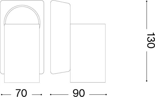 Ideal Lux - Aplică spot LED de perete RUDY 1xGU10/7W/230V CRI 90 negru