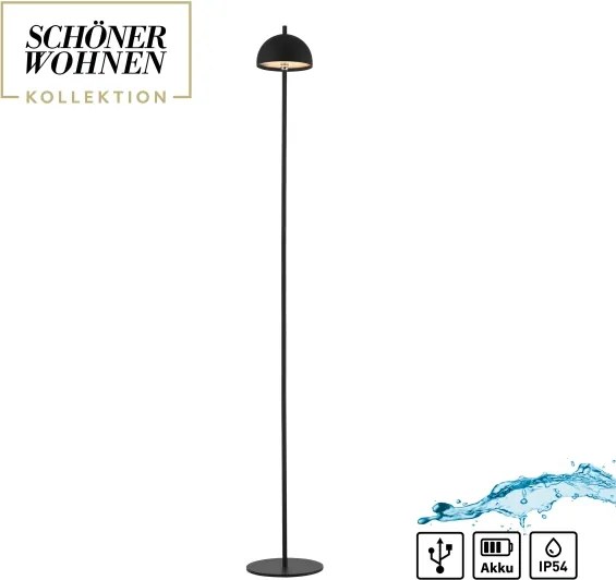 Schöner Wohnen 19245-18 - Lampă de podea LED dimmabilă BELLIS, 2,5W/5V, IP54, neagră