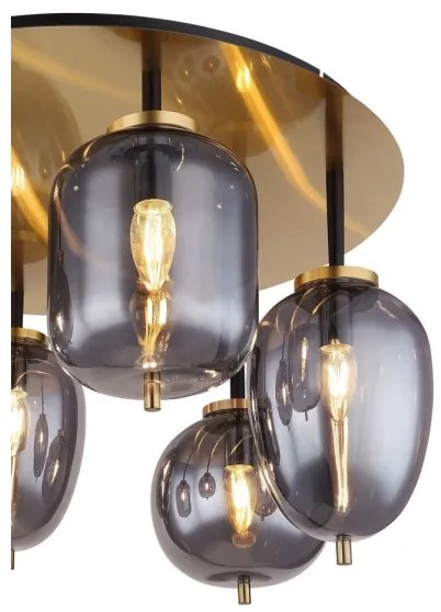 Lustră aplicată BLACKY 6xE14/40W/230V alamă Globo 15345-6DMM