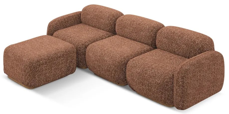 Colțar modular portocaliu/maro (cu colț variabil) Ailani – Makamii