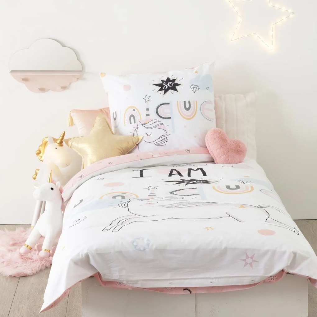 Lenjerie de pat din bumbac pentru copii, UNICORN
