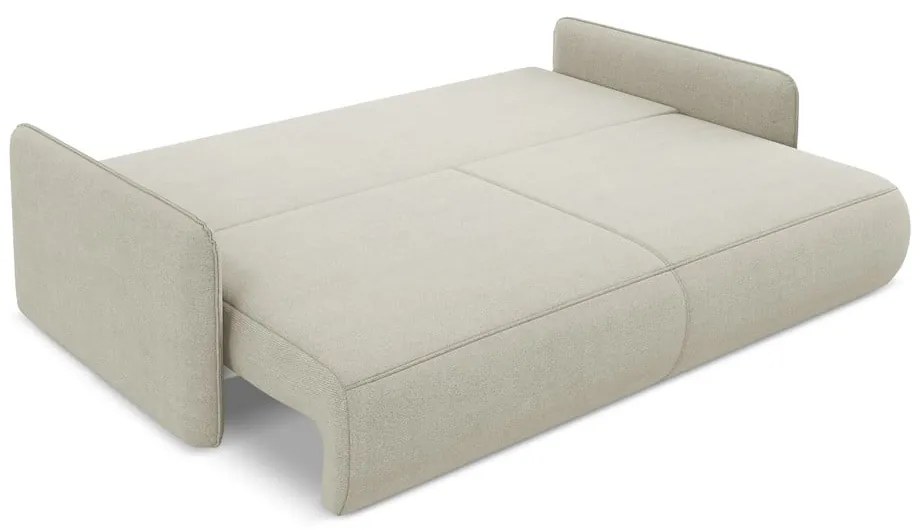 Canapea crem extensibilă/cu spațiu de depozitare 216 cm Nanea – Makamii