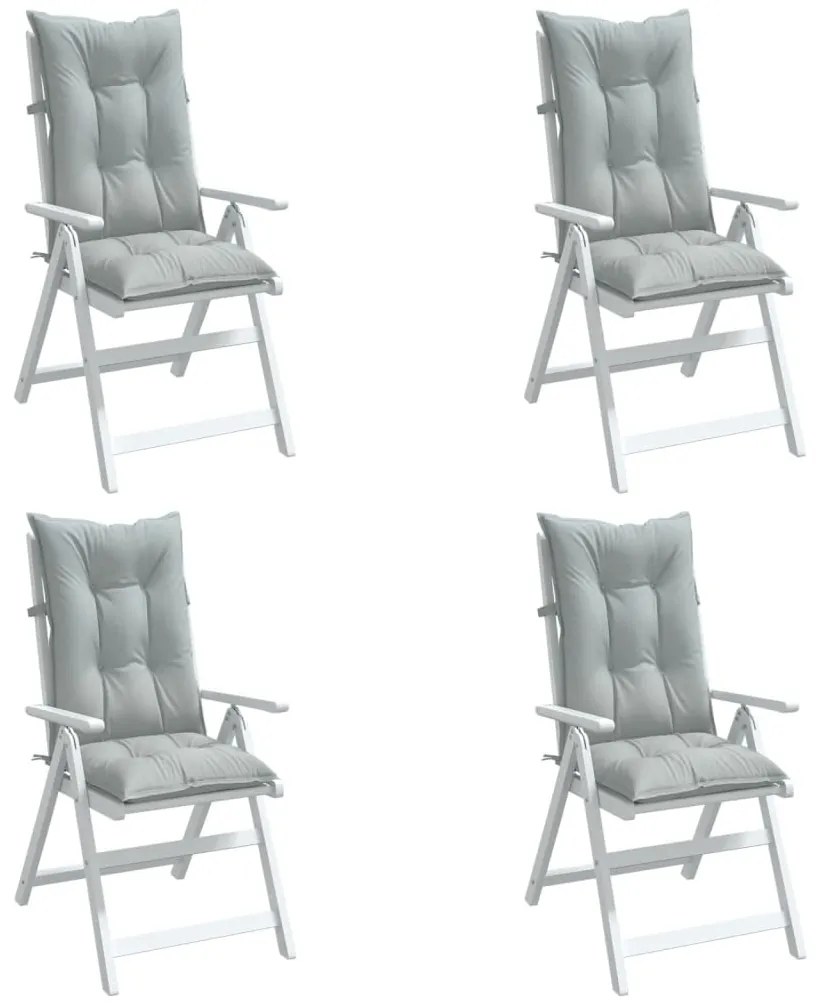 vidaXL Perne scaun cu spătar înalt 4 buc. melanj gri 120x50x7cm textil