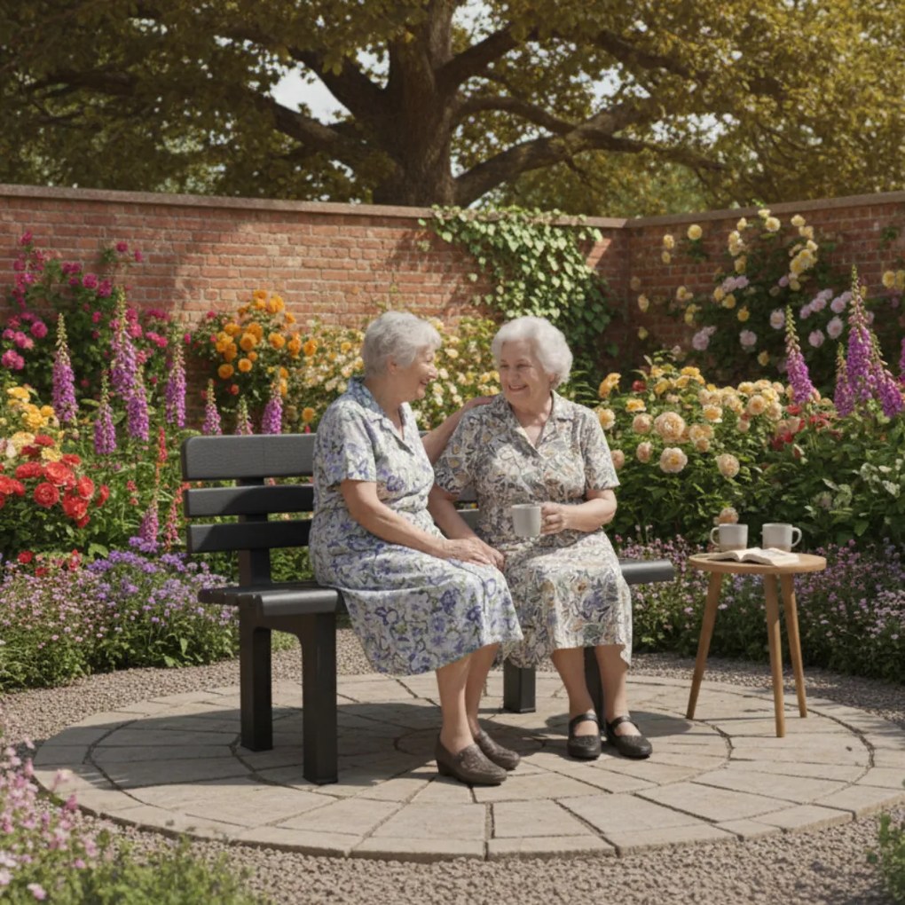 Bancă de grădină ORCHIDEA, 110x52x71cm, antracit I.P.A.E-Progarden