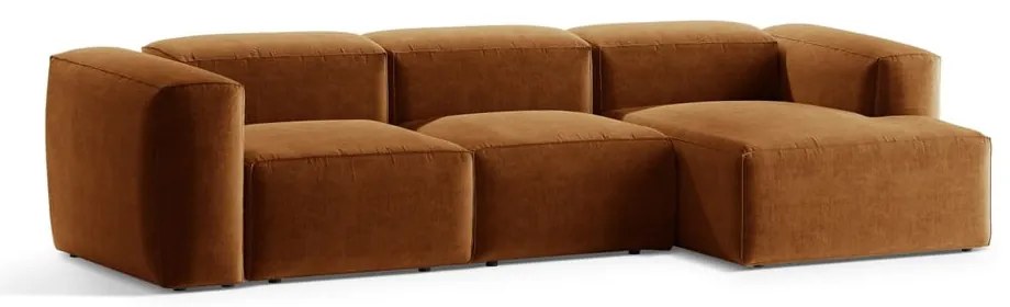 Colțar cărămiziu (cu colț pe partea dreaptă/cu șezlong) Bergamo – Cosmopolitan Design