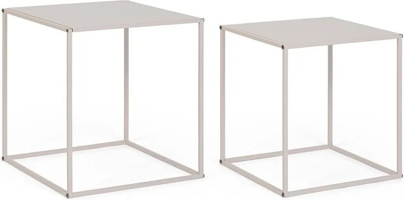 Măsuțe de cafea bej 2 buc. din metal 38x38 cm Alrik – Yes Everyday