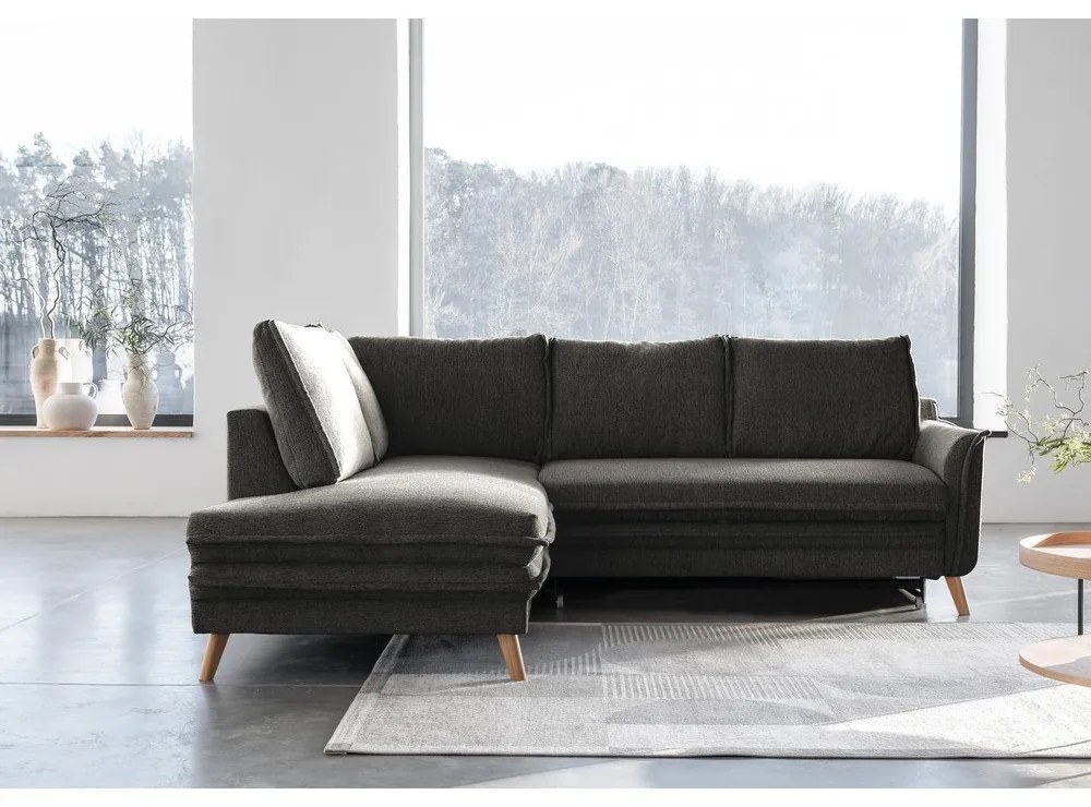 Colțar gri închis extensibil (cu colț pe partea stângă ) Charming Charlie – Miuform