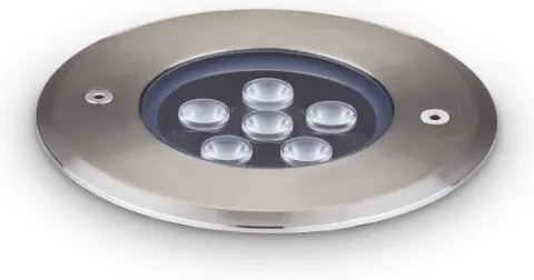 Corp de iluminat LED pentru căi de acces Ideal Lux FLOOR LED/6W/230V d. 12 cm CRI 90 IP67 crom