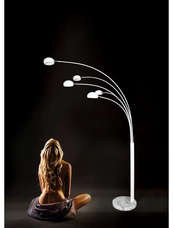 Lampadar design modern Palp alb mat