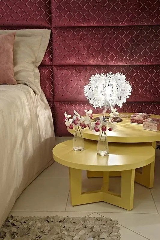 Veioza design Art Deco unicat realizata manual Fiorella alb