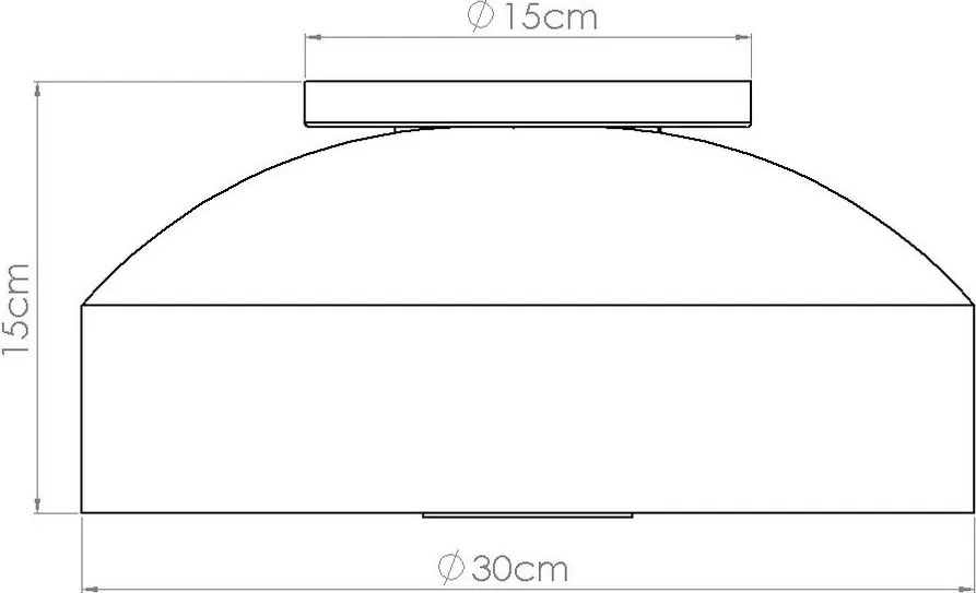 Plafonieră portocalie ø 30 cm Blacko – Sollux