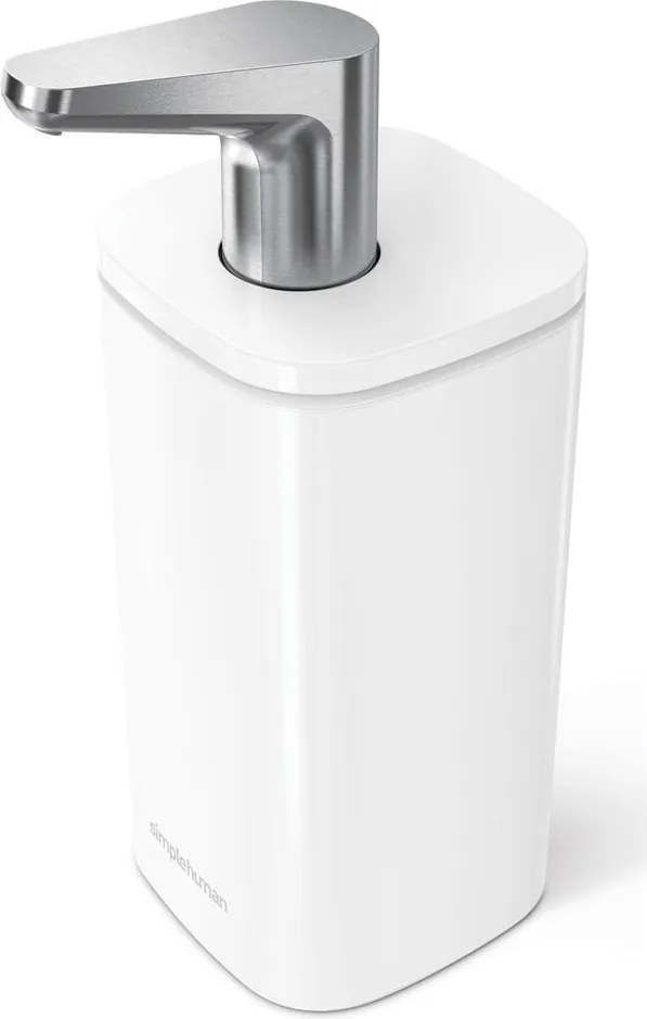 Dozator de săpun lichid alb din oțel 295 ml Pulse – simplehuman