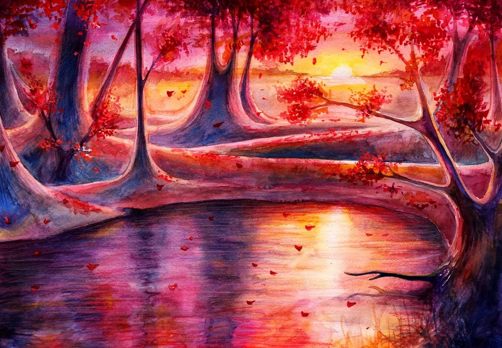Fototapet - Pădurea pictată (147x102 cm)
