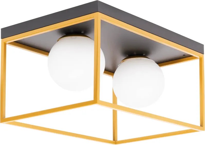 Lustra Erste Luma 420x280x225mm Negru Auriu 2xE27 Corp Iluminat Modern Art Deco pentru Living si Dormitor Pendul Design Premium Lux Elegant IP20