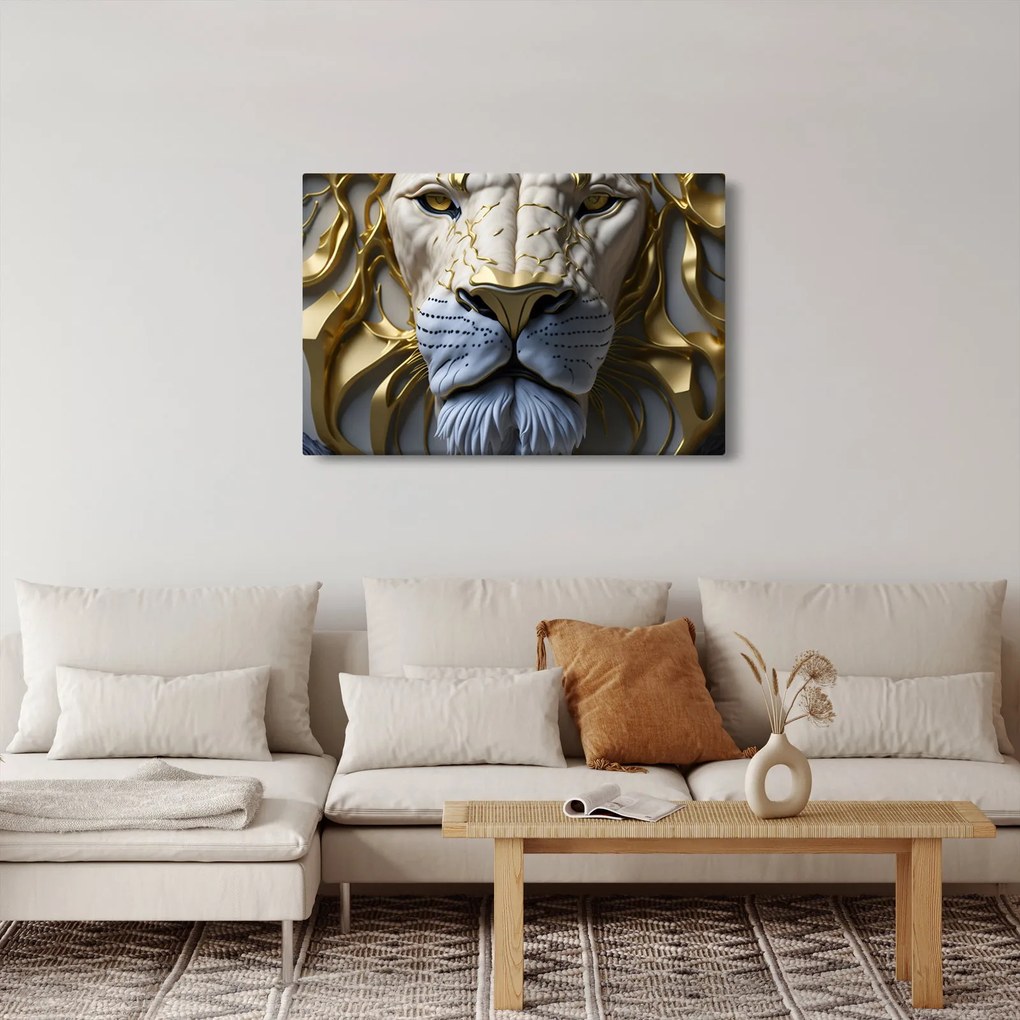 Tablou - Cap de Leu (90x60 cm)