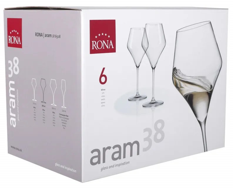 Set 6 pahare vin 380ml, RONA Aram