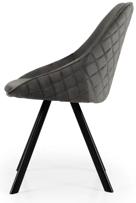 Scaune de dining gri 2 buc. din catifea Ritz – Tenzo