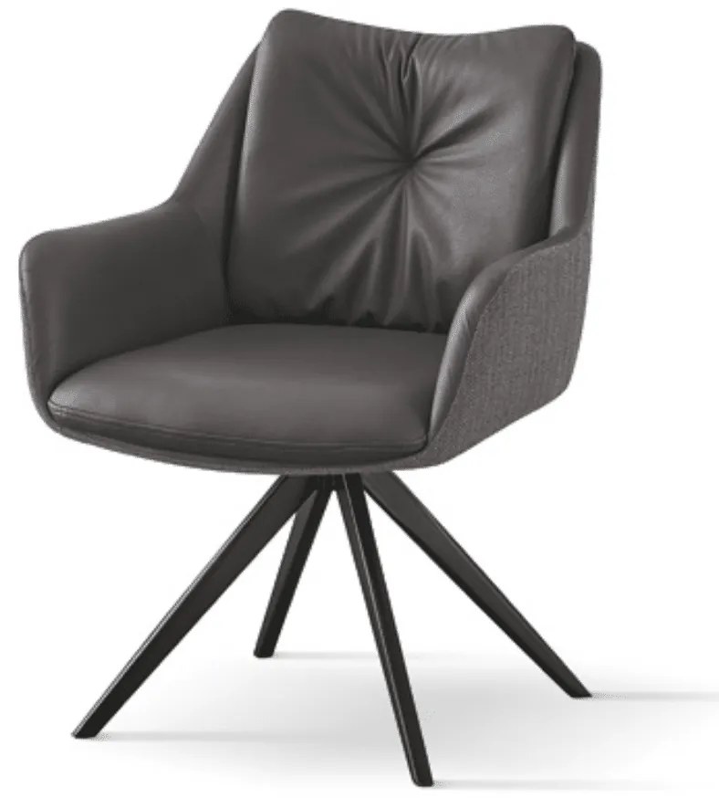 SCAUN TIP FOTOLIU ROTATIV ARMONY - IMITATIE PIELE - GRI