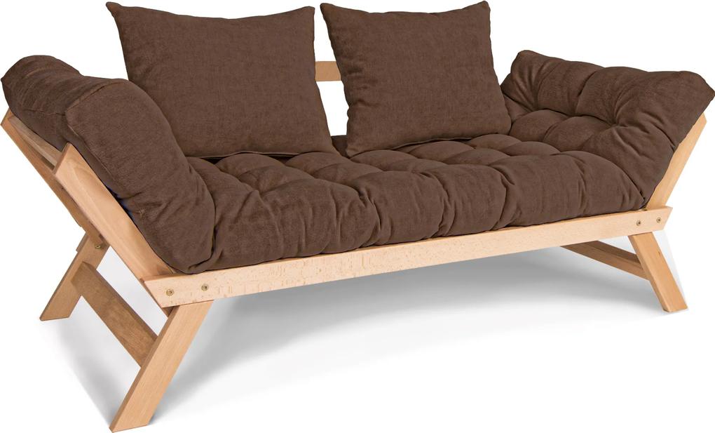 Canapea din lemn de fag Allegro Brown 170x83x80 cm