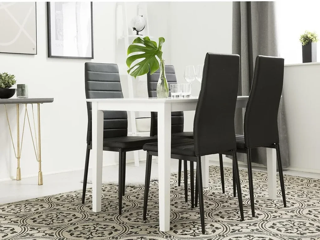 Set de mese Scandinavian Choice 71474x75x120cm, Numărul de locuri: 4, Unghiular, Lemn: Cauciuc
