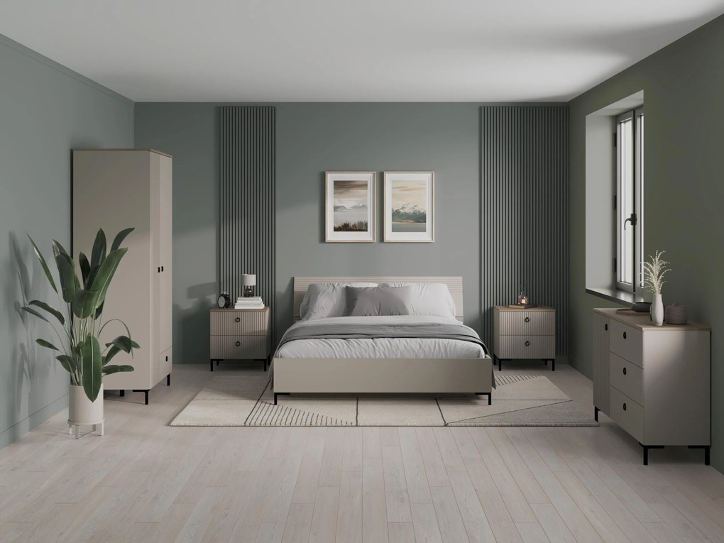 Comodă Demandaron 1 (taupe + stejar silverjack). 1116798